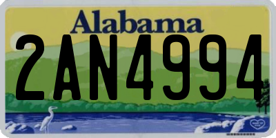 AL license plate 2AN4994