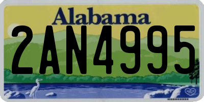 AL license plate 2AN4995