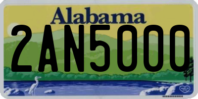 AL license plate 2AN5000