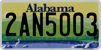 AL license plate 2AN5003