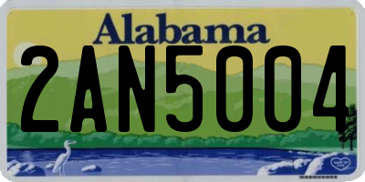 AL license plate 2AN5004