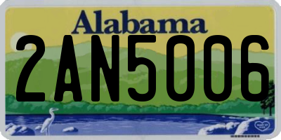 AL license plate 2AN5006