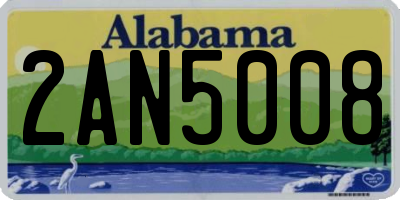 AL license plate 2AN5008
