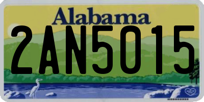 AL license plate 2AN5015