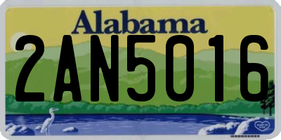 AL license plate 2AN5016