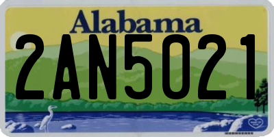 AL license plate 2AN5021
