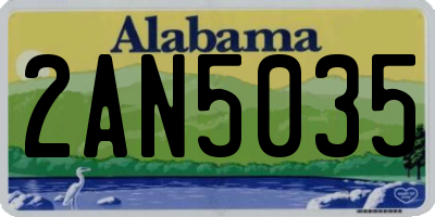 AL license plate 2AN5035