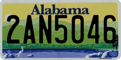 AL license plate 2AN5046