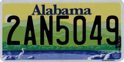 AL license plate 2AN5049