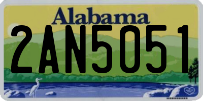 AL license plate 2AN5051