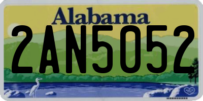 AL license plate 2AN5052