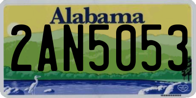 AL license plate 2AN5053
