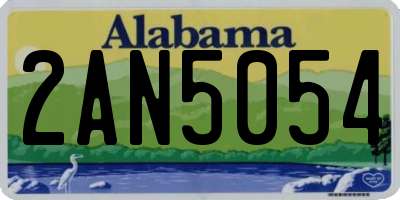 AL license plate 2AN5054