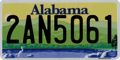 AL license plate 2AN5061