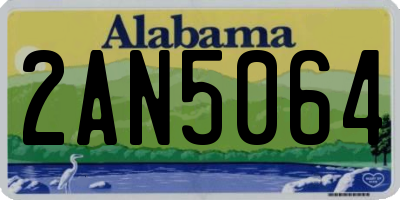 AL license plate 2AN5064