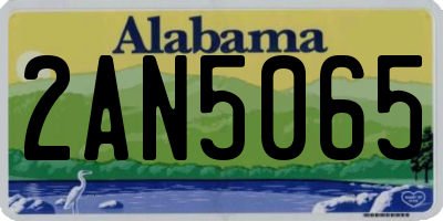 AL license plate 2AN5065