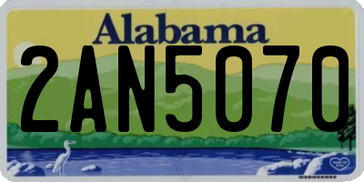 AL license plate 2AN5070