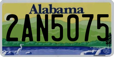 AL license plate 2AN5075