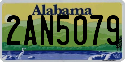 AL license plate 2AN5079