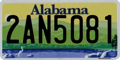 AL license plate 2AN5081