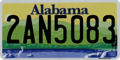 AL license plate 2AN5083