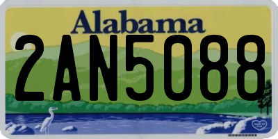 AL license plate 2AN5088