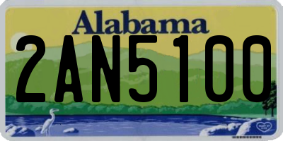 AL license plate 2AN5100