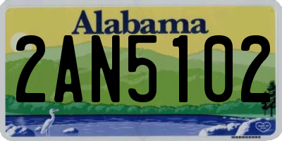 AL license plate 2AN5102