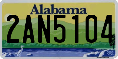 AL license plate 2AN5104