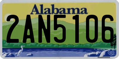 AL license plate 2AN5106