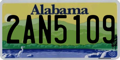 AL license plate 2AN5109