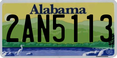 AL license plate 2AN5113