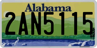 AL license plate 2AN5115