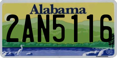 AL license plate 2AN5116