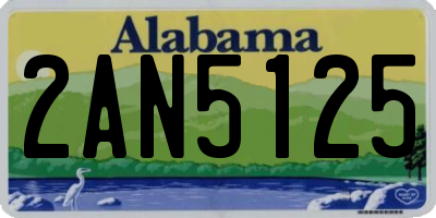 AL license plate 2AN5125