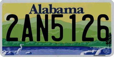 AL license plate 2AN5126