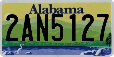 AL license plate 2AN5127