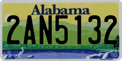 AL license plate 2AN5132
