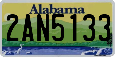 AL license plate 2AN5133