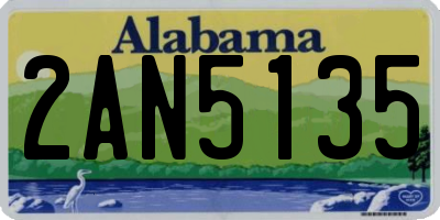AL license plate 2AN5135