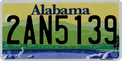 AL license plate 2AN5139