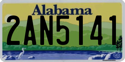 AL license plate 2AN5141