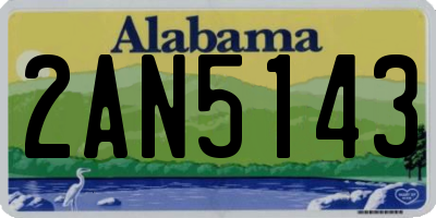 AL license plate 2AN5143