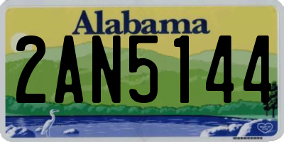 AL license plate 2AN5144