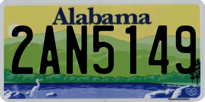 AL license plate 2AN5149