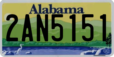 AL license plate 2AN5151
