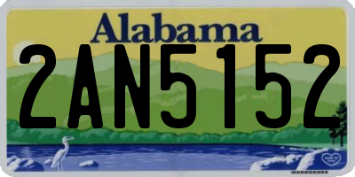 AL license plate 2AN5152