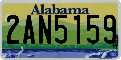 AL license plate 2AN5159