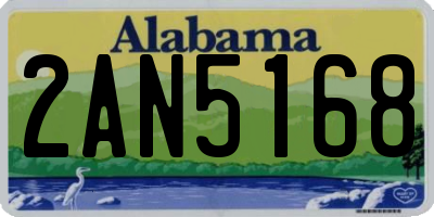 AL license plate 2AN5168