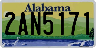 AL license plate 2AN5171